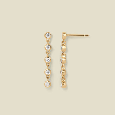 CZ Poppy Tennis Stud Earrings