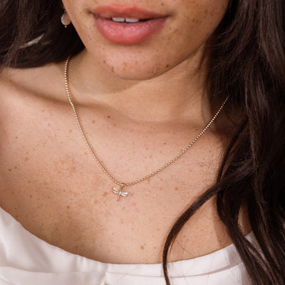 Opal Dragonfly Necklace