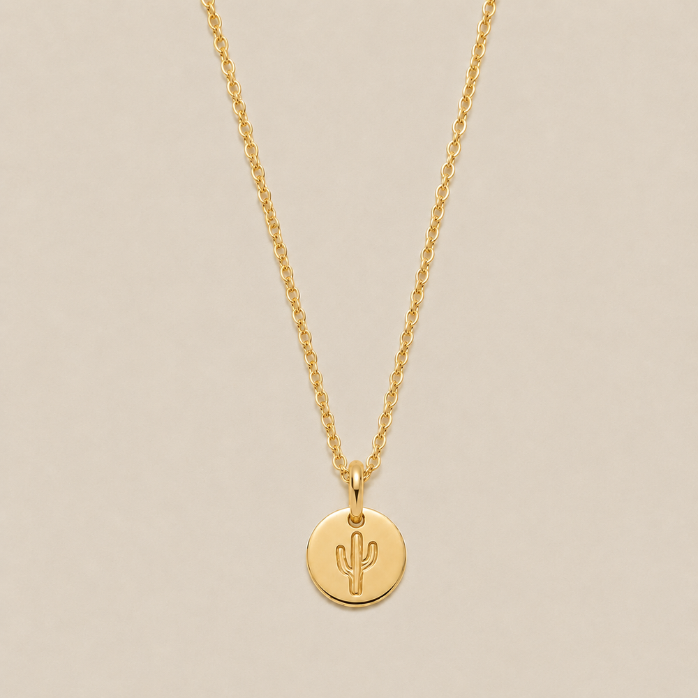 Cactus Disc Necklace