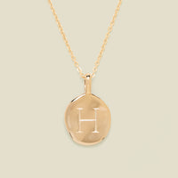 Engravable Heritage Circle Charm Necklace
