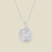 Engravable Heritage Circle Charm Necklace