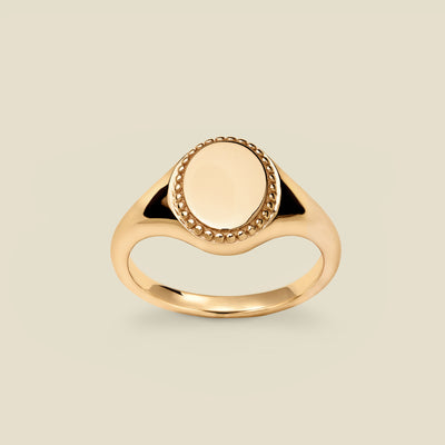 Engravable Oval Signet Ring