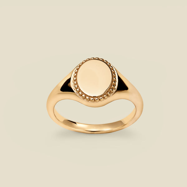 Engravable Oval Signet Ring