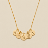 Evie Charm Stacker Disc Necklace