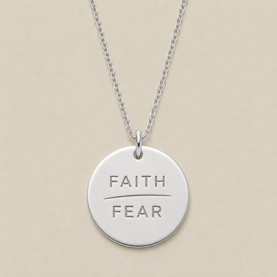 Faith-Fear Disc Necklace