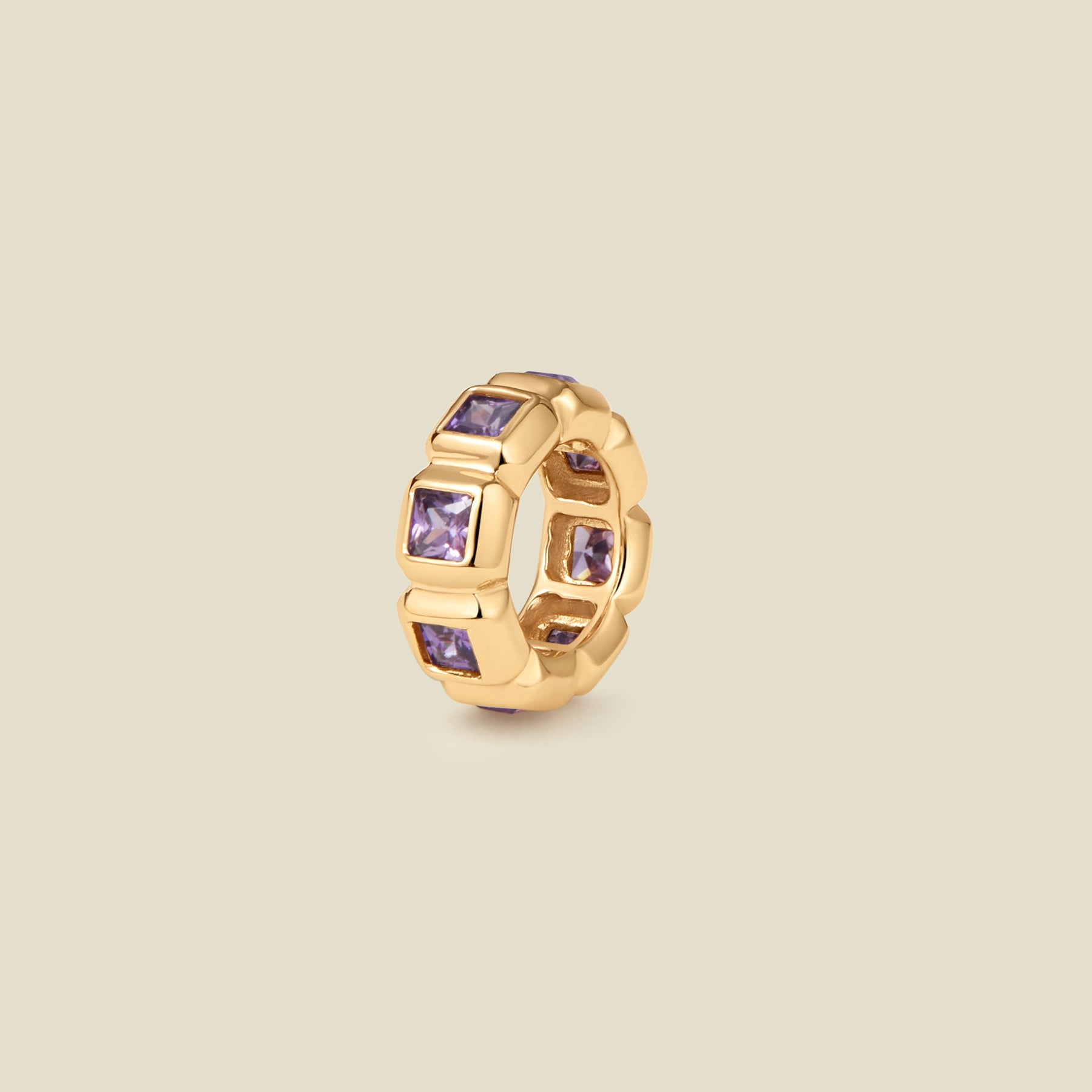 February Birthstone Spacer Charm