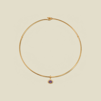 February Birthstone Collar Necklace Set