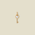 CZ Heart Key Charm