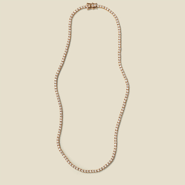 CZ Prong-Set Tennis Necklace