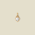 CZ Heart Padlock Charm