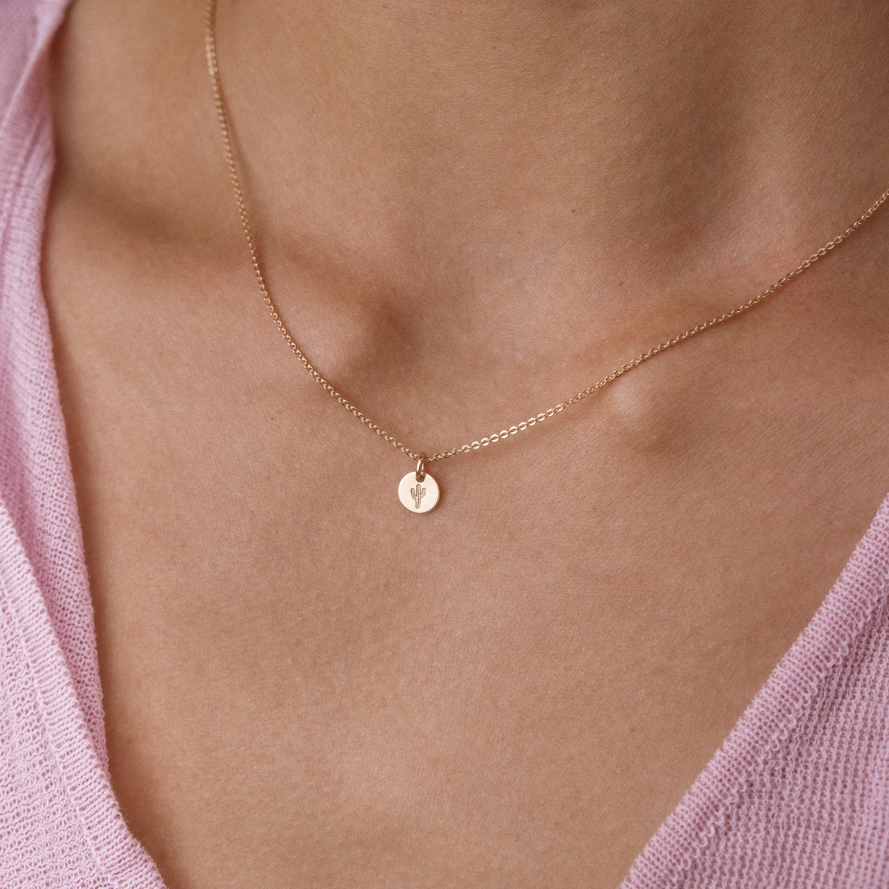 Cactus Disc Necklace