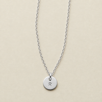 Initial Disc Necklace | 1/4" Disc