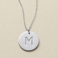Initial Disc Necklace | 5/8" Disc