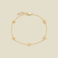 January CZ Birth Flower Station Bracelet