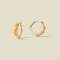 January CZ Birth Flower Huggie Hoop Earrings