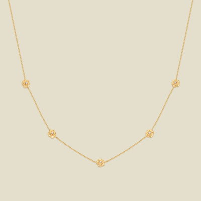 January CZ Birth Flower Station Necklace