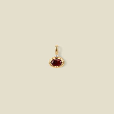 January Oval Birthstone Charm
