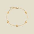 July CZ Birth Flower Station Bracelet