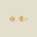 July CZ Birth Flower Stud Earrings