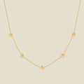July CZ Birth Flower Station Necklace