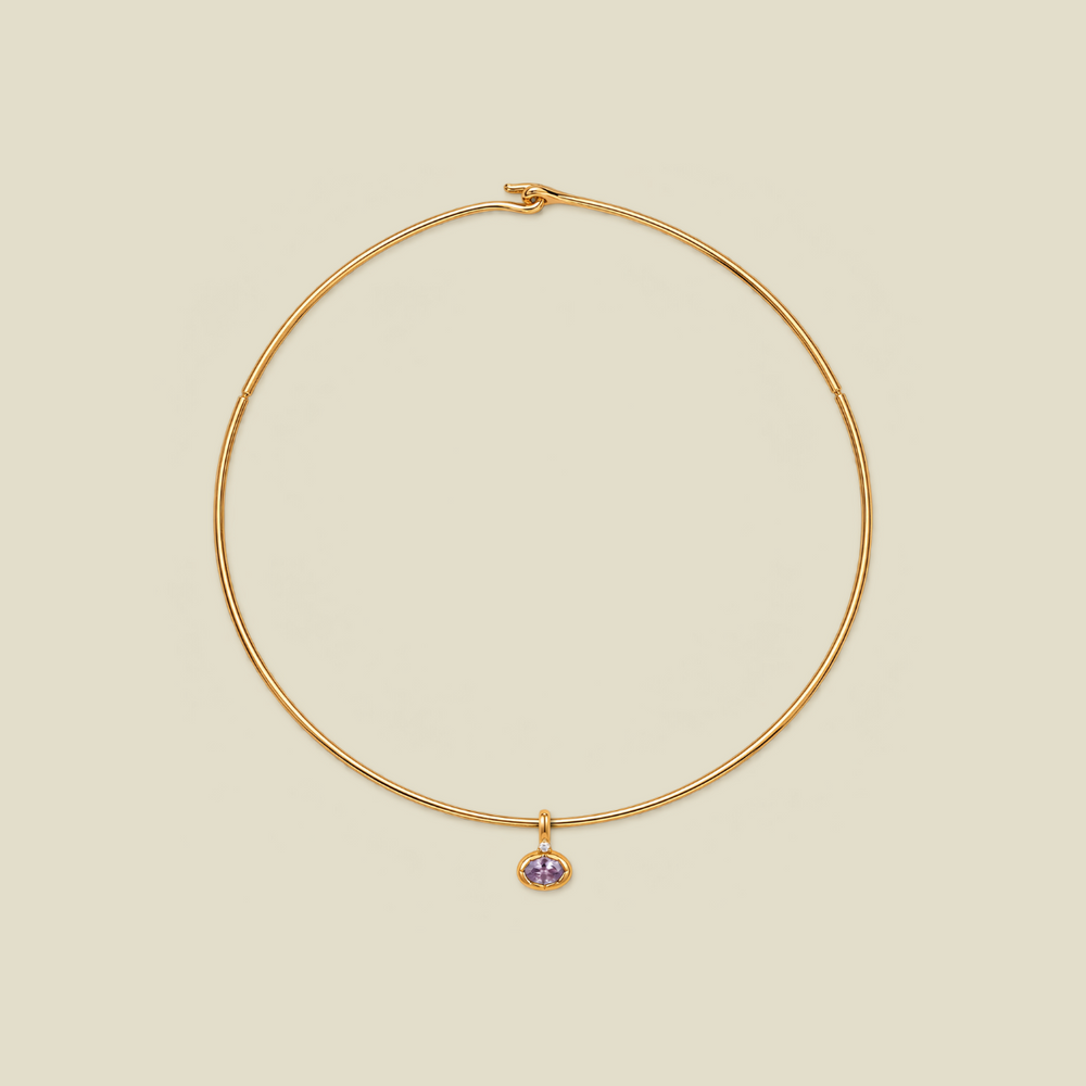 June Birthstone Collar Necklace Set