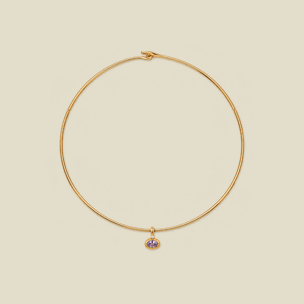 June Birthstone Collar Necklace Set