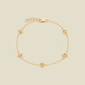 June CZ Birth Flower Station Bracelet
