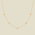 June CZ Birth Flower Station Necklace