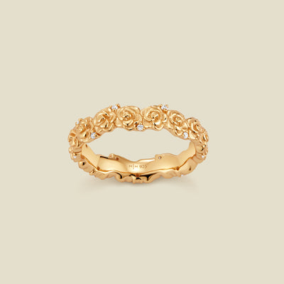 June CZ Birth Flower Eternity Ring