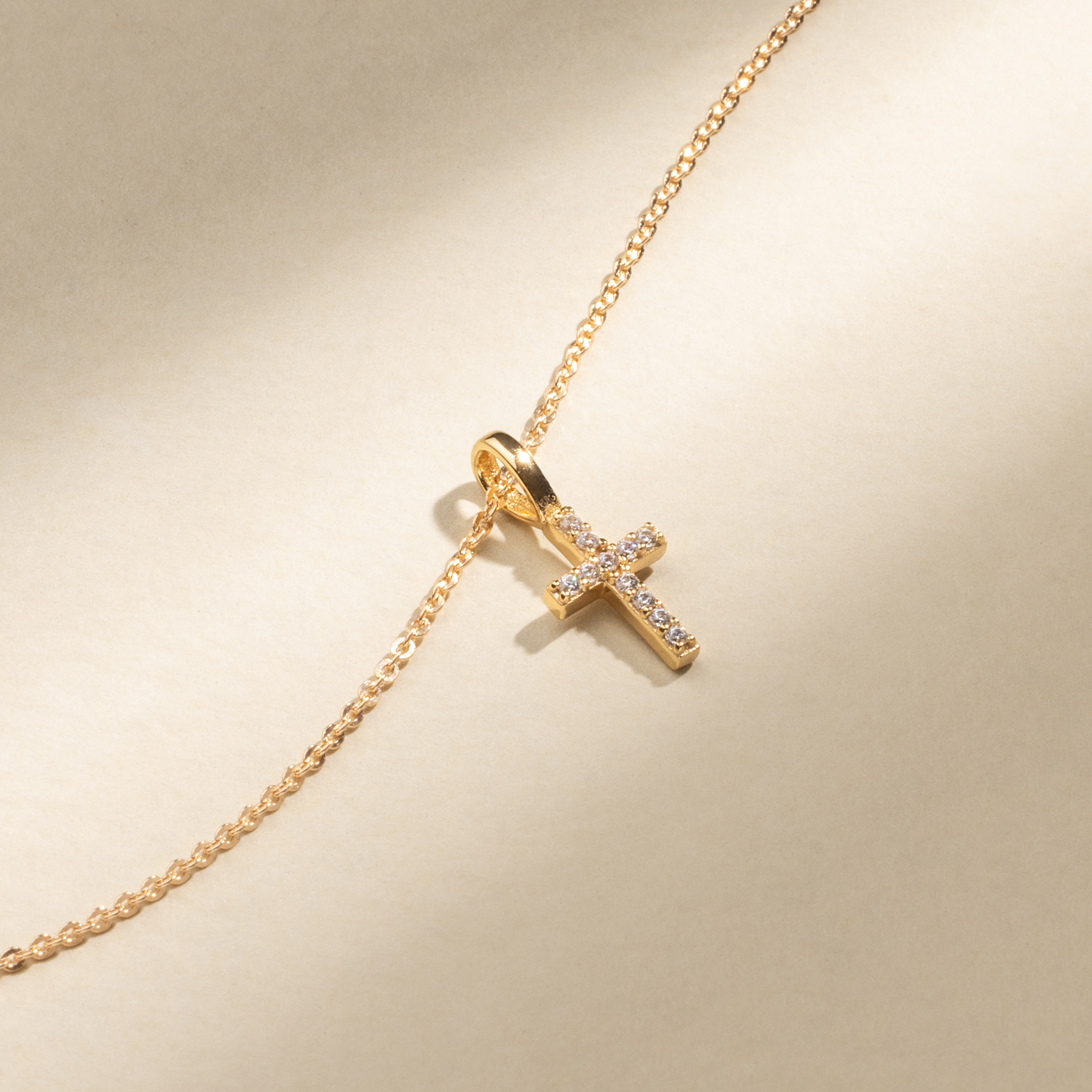 Mini CZ Cross Necklace | Made by Mary Jewelry – Made By Mary