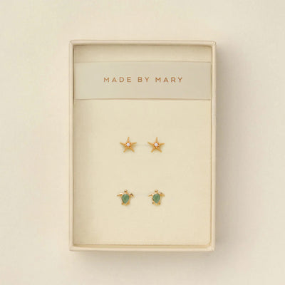 Low Tide Turtle Stud Earrings Set