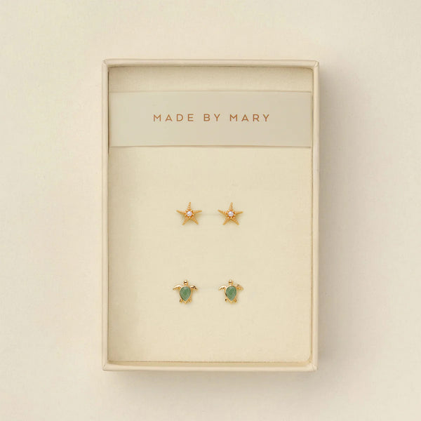Low Tide Turtle Stud Earrings Set