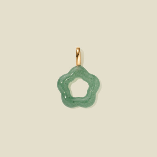 Green Aventurine Flower Charm