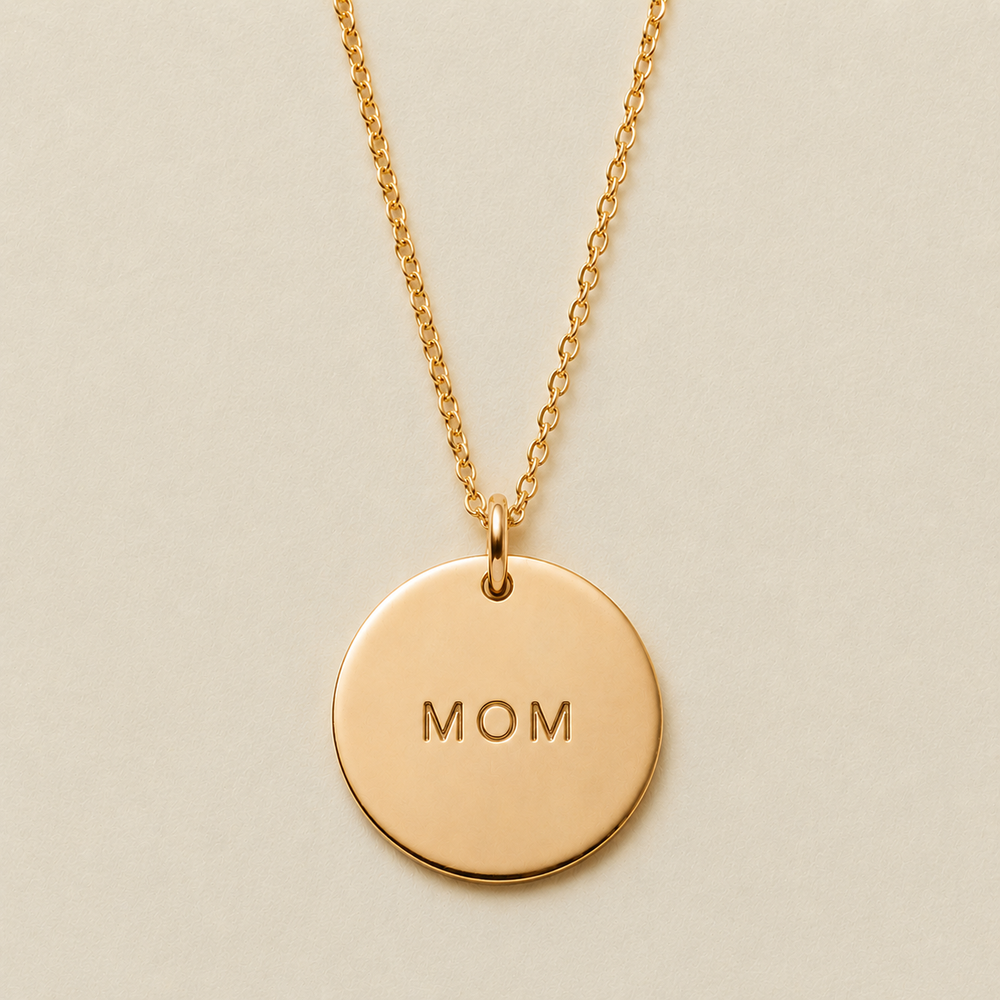 Mom Disc Necklace
