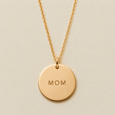 Mom Disc Necklace
