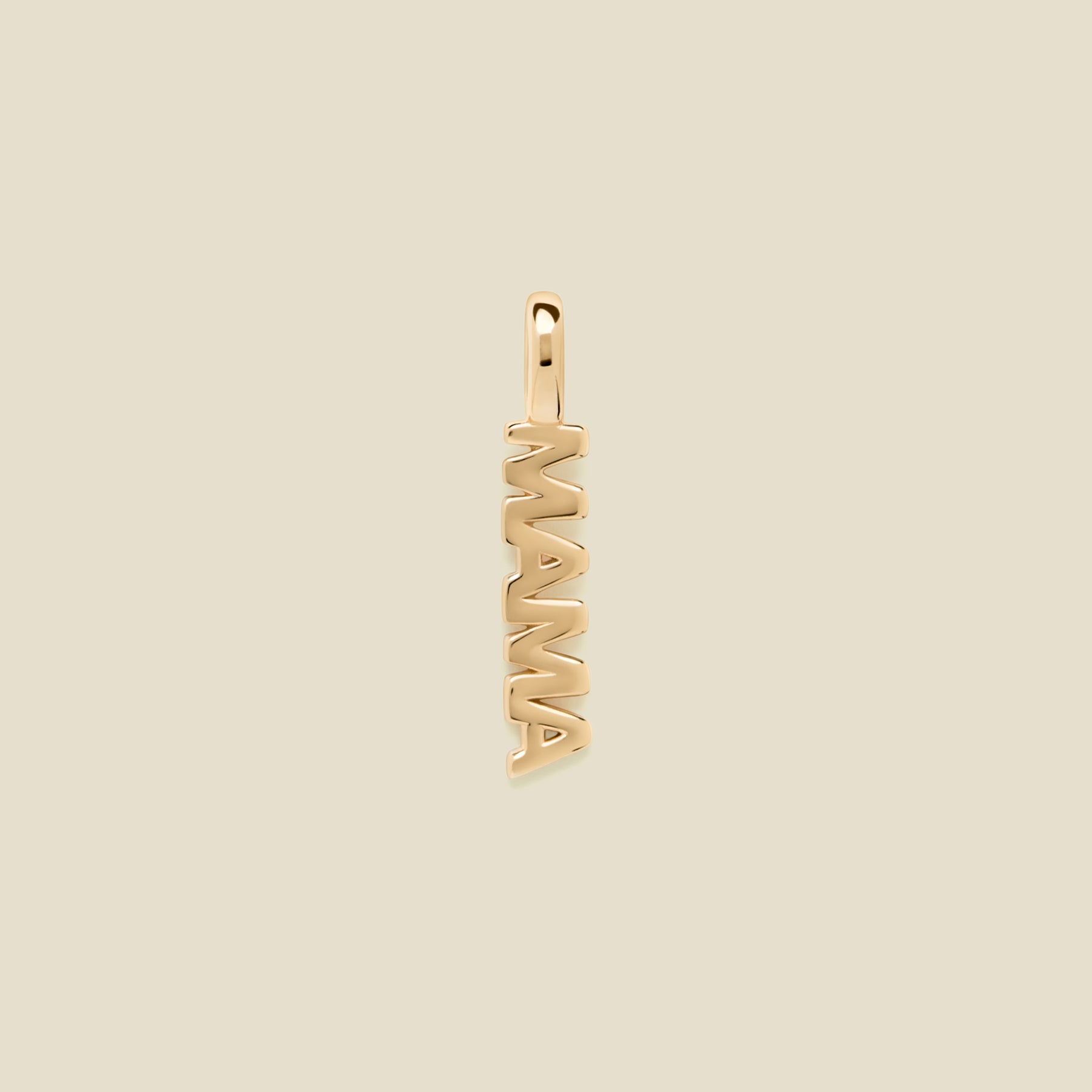 gold "MAMA" pendant charm - made by mary