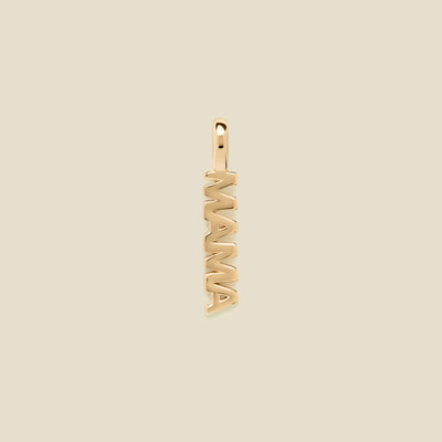 gold "MAMA" pendant charm - made by mary