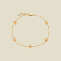 March CZ Birth Flower Station Bracelet