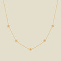 March CZ Birth Flower Station Necklace