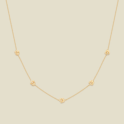 May CZ Birth Flower Station Necklace
