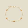 November CZ Birth Flower Station Bracelet