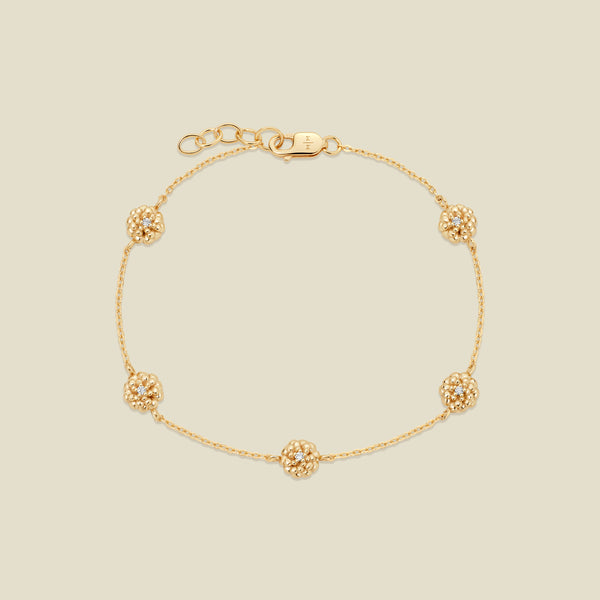 October CZ Birth Flower Station Bracelet