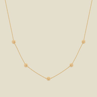 October CZ Birth Flower Station Necklace