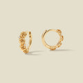 October CZ Birth Flower Huggie Hoop Earrings