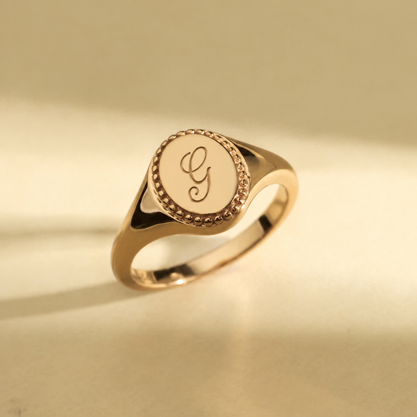Engravable Oval Signet Ring