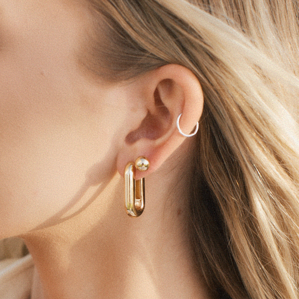 Sol Paperclip Hoop Earrings | Final Sale