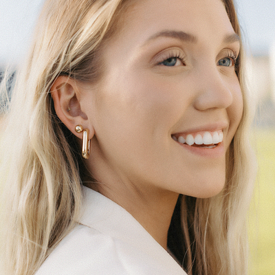 Sol Paperclip Hoop Earrings | Final Sale