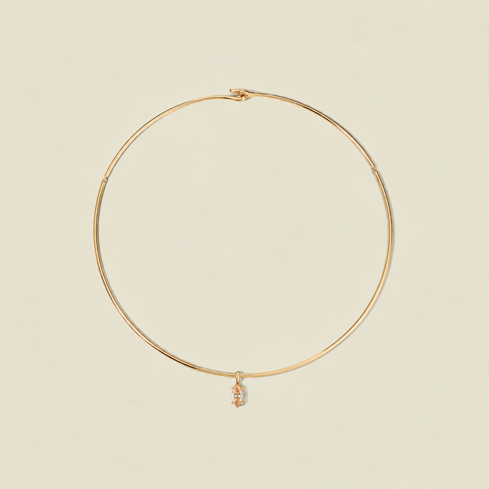 Ember Collar Necklace with Marquise Charm