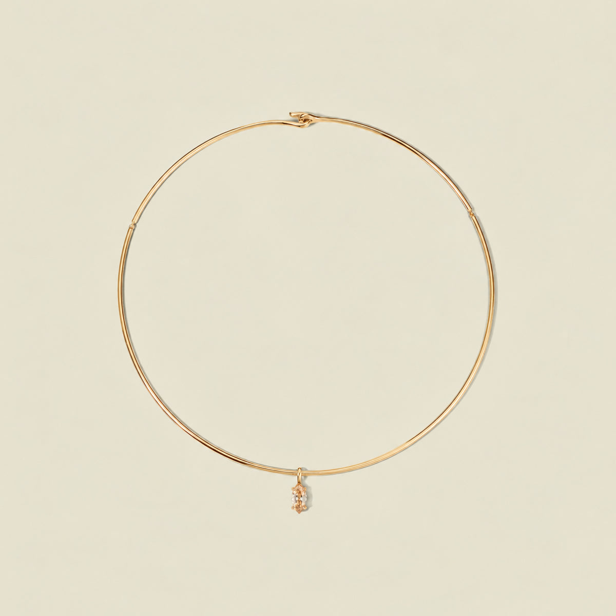 Ember Collar Necklace with Marquise Charm