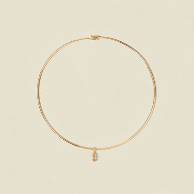 Ember Collar Necklace with Marquise Charm